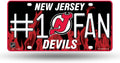 New Jersey Devils Metal Auto Tag License Plate, #1 Fan Design, 6x12 Inch