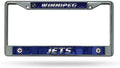 Winnipeg Jets Metal License Plate Frame Chrome Tag Cover, 12x6 Inch
