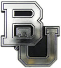 Baylor University Bears Auto Emblem, Plastic Molded, Silver Chrome Color, Raised 3D Effect, Adhesive Backing