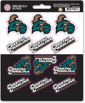 Coastal Carolina University Chanticleers 12-Piece Mini Decal Sticker Set, 5x6 Inch Sheet, Gift for football fans for any hard surfaces around home, automotive, personal items