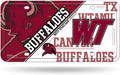 West Texas A&M University Buffaloes Metal Auto Tag License Plate, Split Design, 6x12 Inch