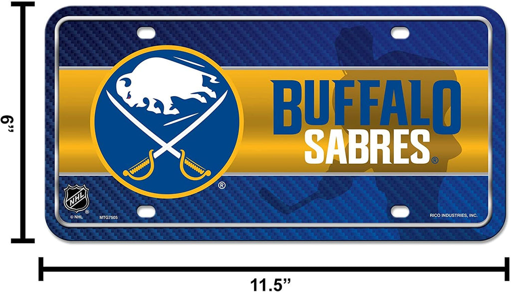 Buffalo Sabres Metal Auto Tag License Plate, City Design, 12x6 Inch