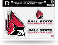 Ball State University Cardinals Multi Magnet Sheet Shape Cut 8x11 Inch