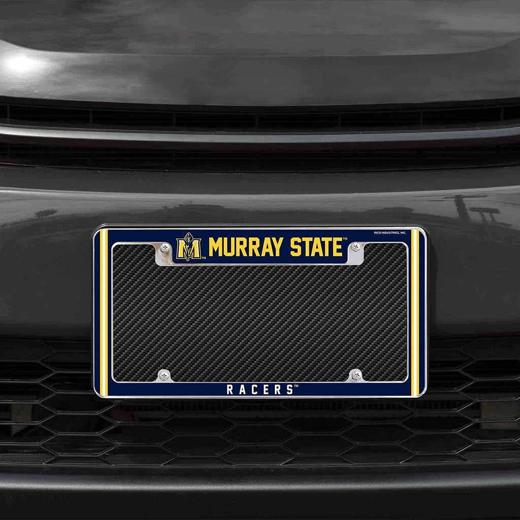 Murray State University Racers Metal License Plate Frame Chrome Tag Cover Alternate Design 6x12 Inch