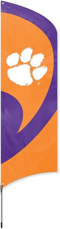 Clemson University Tigers Tall Team Flag Tailgating Flag Kit 8.5 x 2.5 feet with Pole