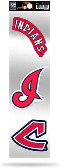 Cleveland Indians Triple Retro Throwback Spirit Decals Flat Vinyl Auto Home Sticker Sheet Baseball