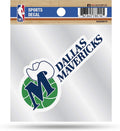 Dallas Mavericks 4x4 Inch Die Cut Decal Sticker, Retro Logo, Clear Backing