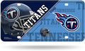 Tennessee Titans Metal Auto Tag License Plate, Split Design, 6x12 Inch