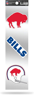 NFL Buffalo Bills NFL 3-Piece Retro Spirit Decals, Team Color, Size of Individual Decals Will Vary