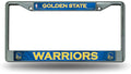 Golden State Warriors Premium Metal License Plate Frame Chrome Tag Cover, 12x6 Inch