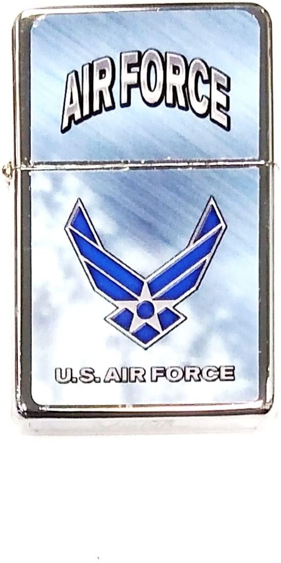 Air Force Pocket Lighter Flip-Top Metal Chrome United States US Military