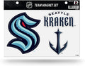 Rico Industries NHL Seattle Kraken Die Cut Team Magnet Set Sheet