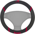 Alabama Crimson Tide Steering Wheel Cover Embroidered Black 15 Inch University of
