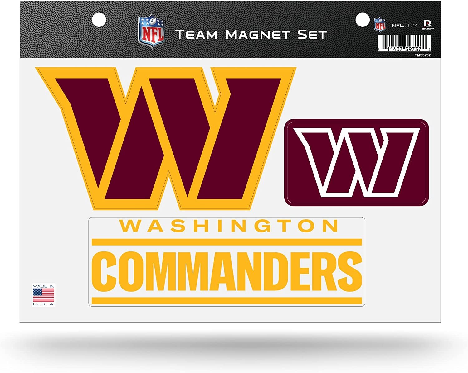 Rico Industries NFL Washington Commanders 8.5" x 11" Team Magnet Set