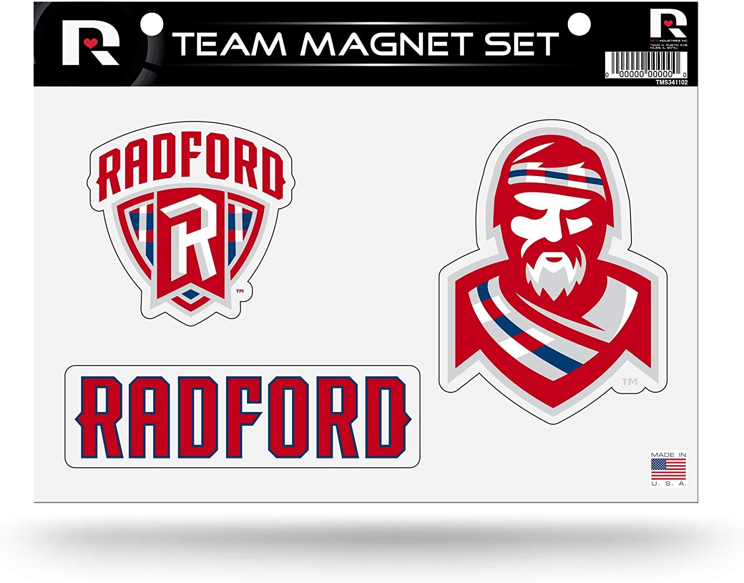 Radford University Highlanders Die Cut Team Magnet Set Sheet 8x11 Inch