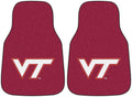 Virginia Tech University Hokies Front Floor Mats, Carpet Car Set, 18x27 Inch, Nylon, Set of 2