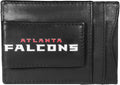 Atlanta Falcons Black Leather Wallet, Front Pocket Magnetic Money Clip, Printed Logo