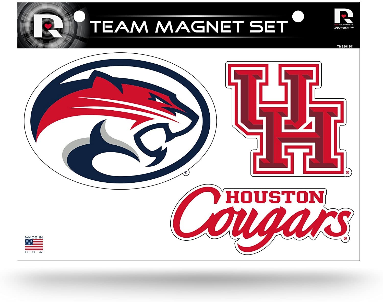 NCAA Houston Cougars Die Cut Team Magnet Set Sheet
