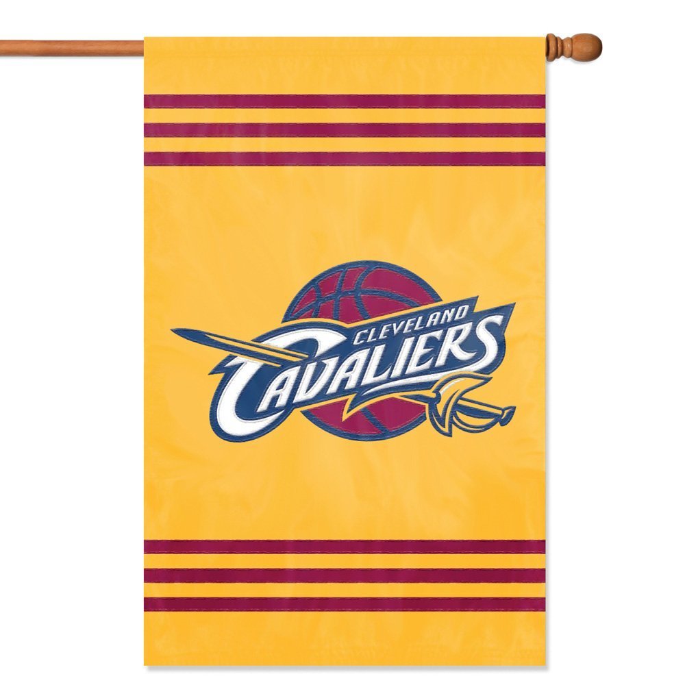 Cleveland Cavaliers Banner Flag, Applique Embroidered, Double Sided, 44x28 Inch