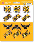Kennesaw State University Owls 12-Piece Mini Decal Sticker Set, 5x6 Inch Sheet, Gift for football fans for any hard surfaces around home, automotive, personal items