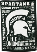 Michigan State University Spartans Premium Double Sided Banner Flag 28x44 Inch Fan Rules Design Indoor Outdoor