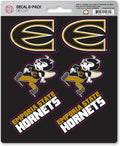 Emporia State University Hornets 6-Piece Decal Sticker Set, 5x6 Inch Sheet, Gift for football fans for any hard surfaces around home, automotive, personal items