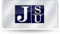Jackson State University Tigers Premium Laser Cut Tag License Plate, Mirrored Acrylic Inlaid, 12x6 Inch