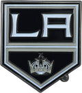 Los Angeles Kings Premium Solid Metal Raised Auto Emblem, Team Color, Shape Cut, Adhesive Backing