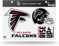 Rico Industries NFL Atlanta Falcons 8.5" x 11" Team Magnet Set for Car, Refrigerator, Fridge, Locker, Office Cabinet