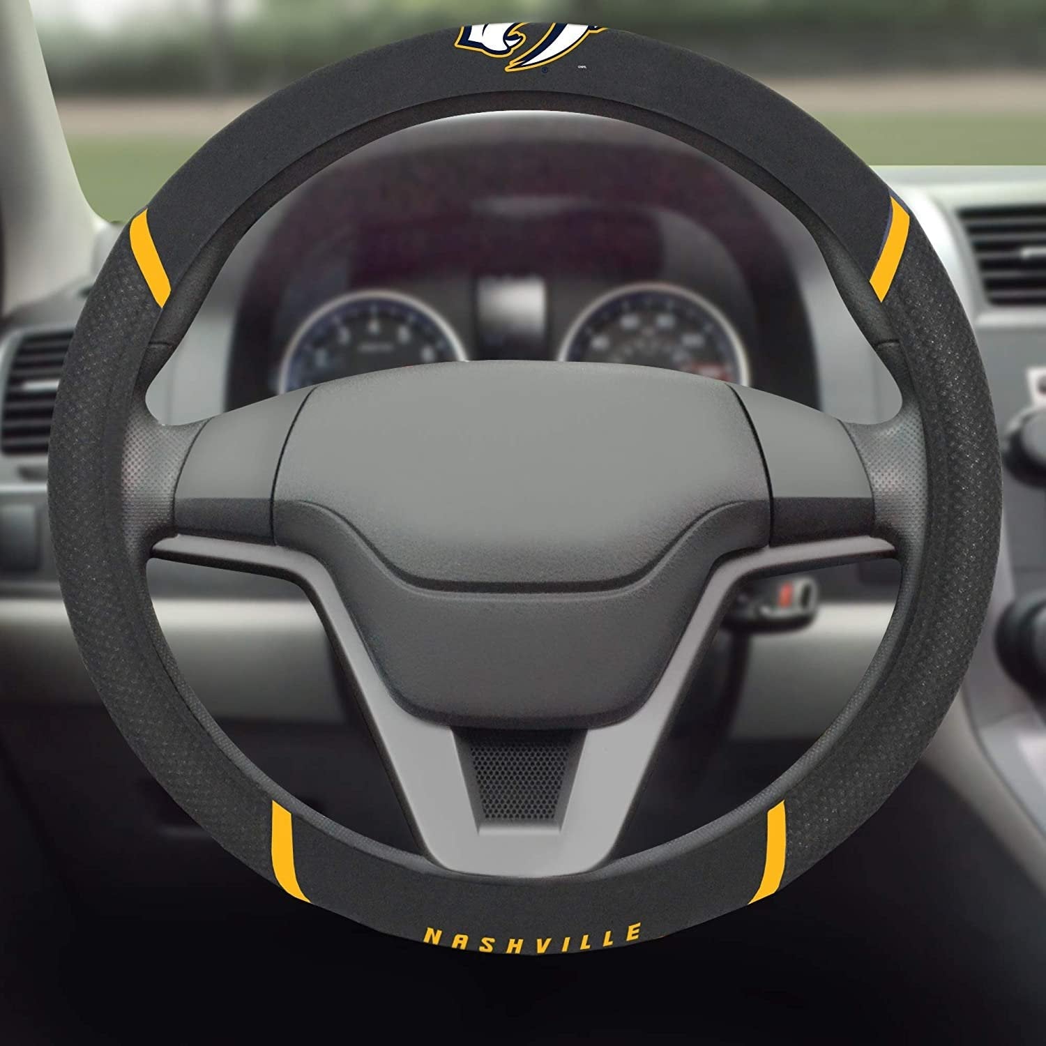FANMATS 25717 Nashville Predators Embroidered Steering Wheel Cover