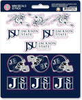Jackson State University Tigers 12-Piece Mini Decal Sticker Set, 5x6 Inch Sheet, Gift for football fans for any hard surfaces around home, automotive, personal items