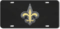 New Orleans Saints Metal License Plate Tag Die Cast 3D Black Stainless Steel