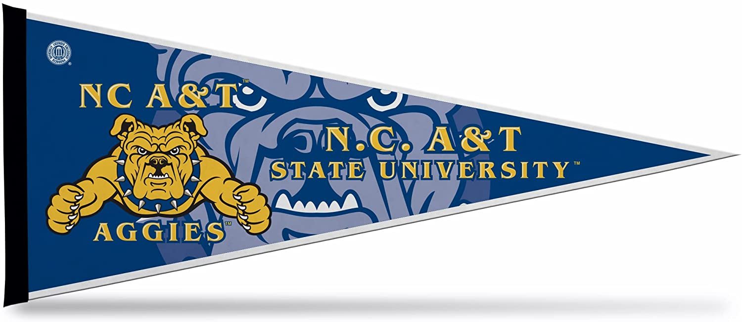 North Carolina A&T University Aggies Soft Felt Pennant, Primary Design, 12x30 Inch, Easy To Hang