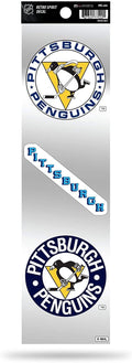 Pittsburgh Penguins 3pc Retro Spirit Decals Premium Throwback Stickers