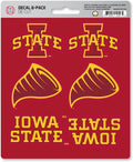 Iowa State University Cyclones 6-Piece Decal Sticker Set, 5x6 Inch Sheet, Gift for football fans for any hard surfaces around home, automotive, personal items