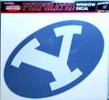 Brigham Young University Cougars BYU 8 Inch Preforated Window Film Decal Sticker, One-Way Vision, Adhesive Backing