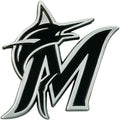 Miami Marlins Premium Solid Metal Raised Auto Emblem, Shape Cut, Adhesive Backing