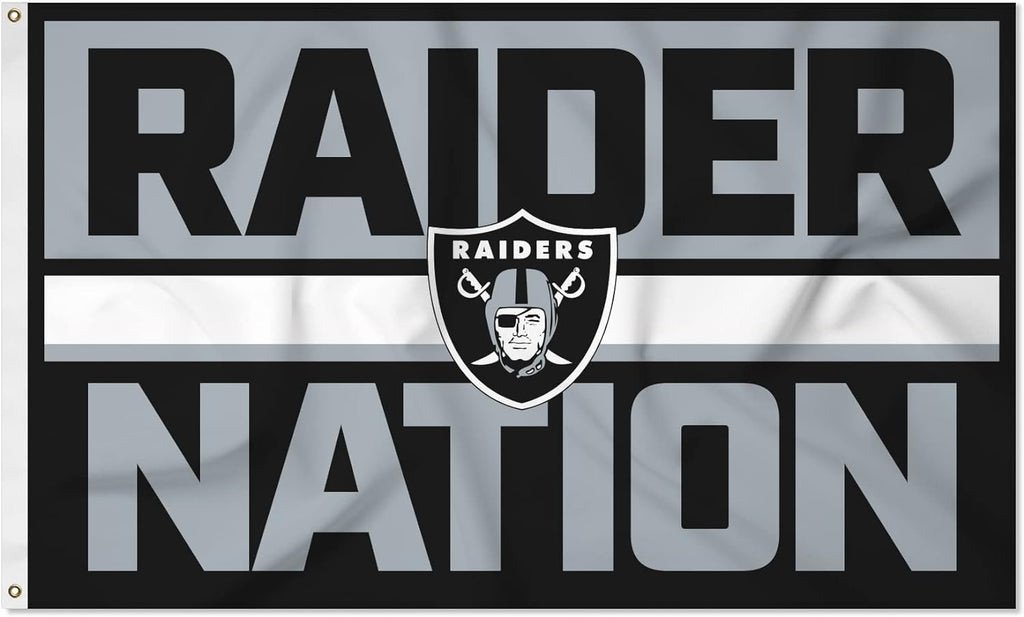 Las Vegas Raiders Premium 3x5 Foot Flag Banner, Bold Design, Metal Grommets, Outdoor Indoor Use, Single Sided