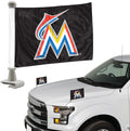 ProMark Miami Marlins 2-Pack Ambassador Style Auto Flag Car Banner Set Baseball