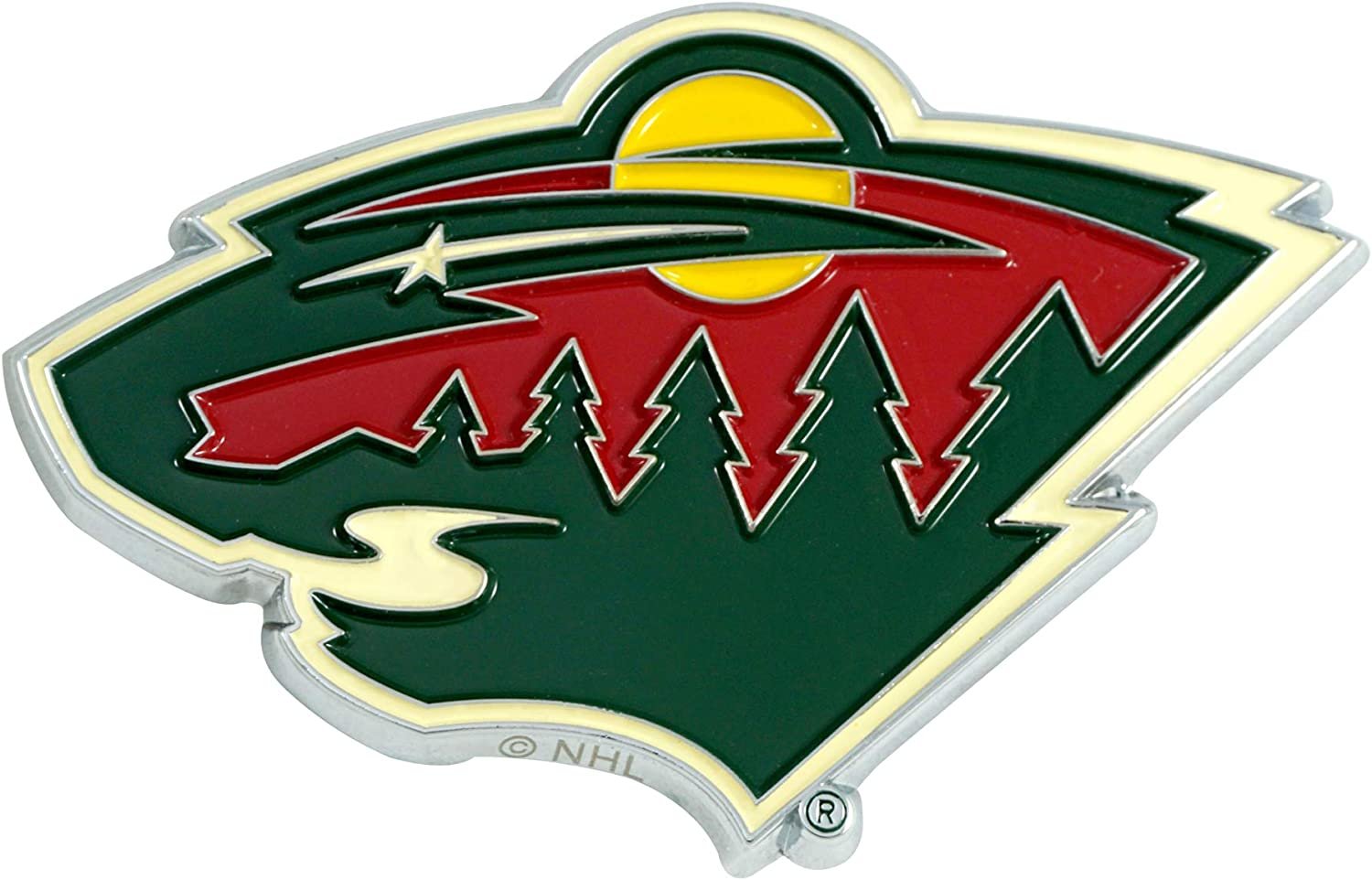Minnesota Wild Solid Metal Auto Emblem Raised Decal