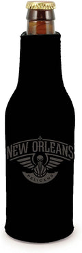 New Orleans Pelicans 2-Pack Zipper Bottle Tonal Black Beverage Insulator Neoprene Holder Cooler Basketball