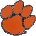Clemson University Tigers Solid Metal Color Auto Emblem Raised Decal Adhesive Tape Backing