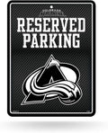 Colorado Avalanche Metal Parking Novelty Wall Sign 8.5 x 11 Inch Carbon Fiber Design