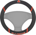 Illinois Illini Premium Black Embroidered 15 Inch Steering Wheel Cover University of