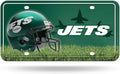 New York Jets Metal Auto Tag License Plate, Field Design, 6x12 Inch