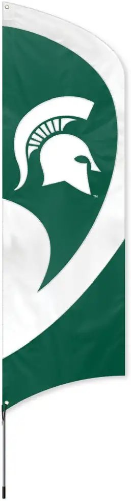 Michigan State University Spartans Tailgating Flag Kit 8.5 x 2.5 feet with Pole