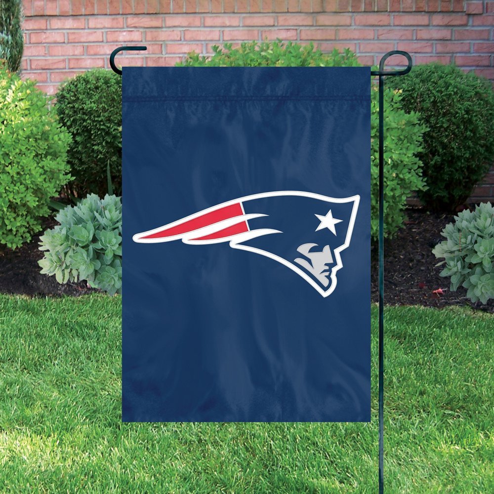 New England Patriots Premium Garden Flag Banner, 12.5x18 Inch, Embroidered Applique, Nylon