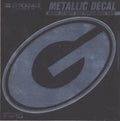University of Georgia Bulldogs 6 Inch Decal Sticker, Metallic Chrome Shimmer Design