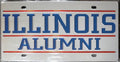 NCAA Illinois Fighting Illini Silver Mirrored Alumni License Plate