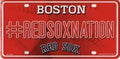 Boston Red Sox Metal Auto Tag License Plate, Nation Design, 6x12 Inch
